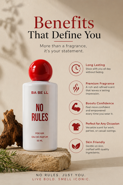 A perfume bottle labeled &