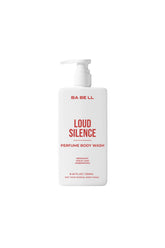 Loud Silence perfume body wash 250ml bottle by Babell, white pump bottle on a plain background.