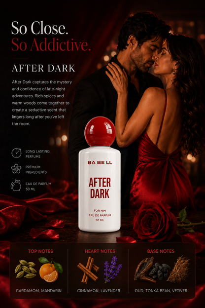 A perfume bottle labeled &